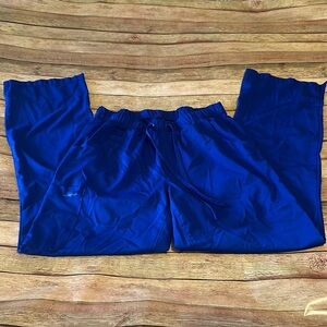 Healing Hands Blue Med scrub pants flare leg